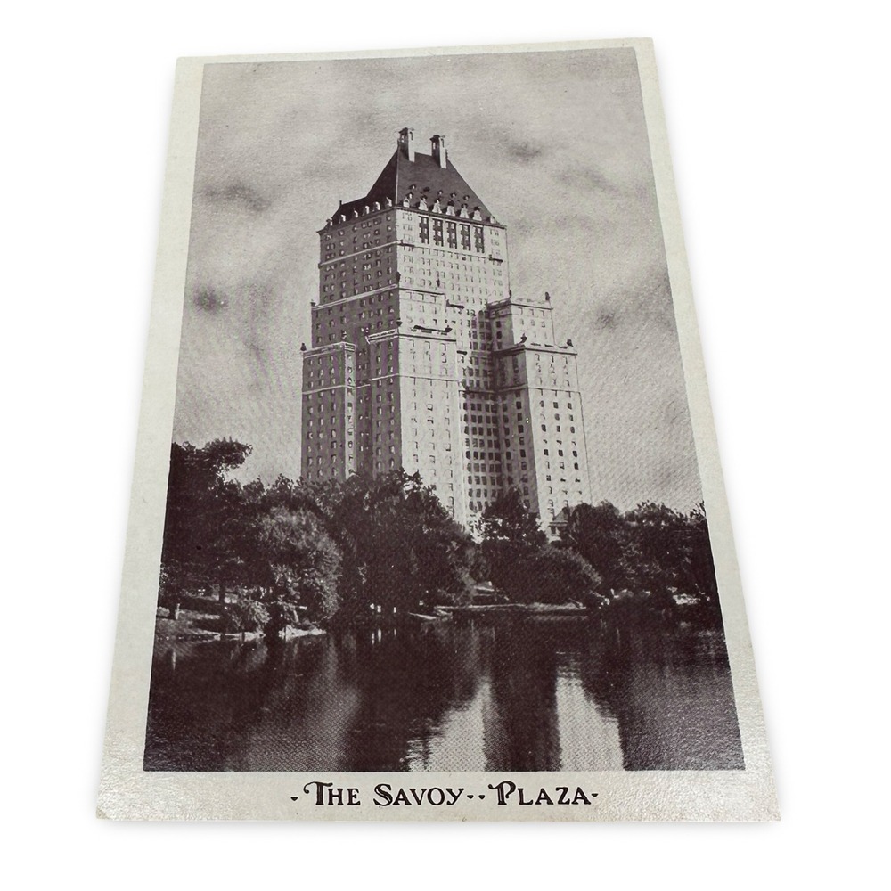 The Savoy Plaza Hotel New York City Vintage Postcard Unused New NYC Fifth Ave
